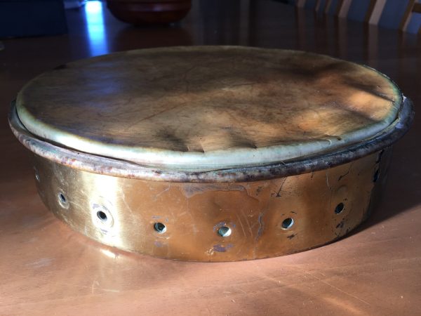 Banjo Pot, Head and Rim 10.5" Gold Metal Outer, Vellum Head. No Hardware