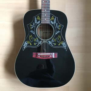 Eros Blackbird 1960s 70s Rare Acoustic Guitar Korea 6 string Hummingbird